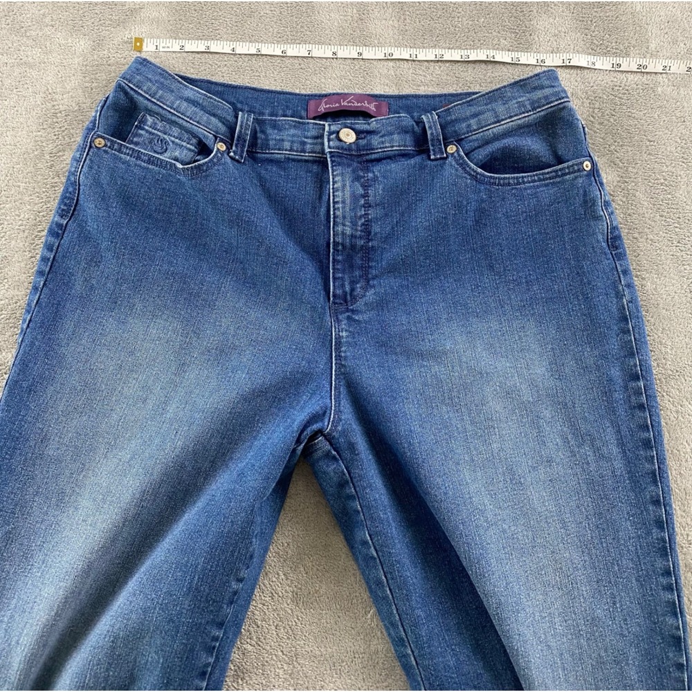 Gloria Vanderbilt Amanda Jeans Womens 16S Blue High Rise Tapered Straight Leg - Picture 5 of 15